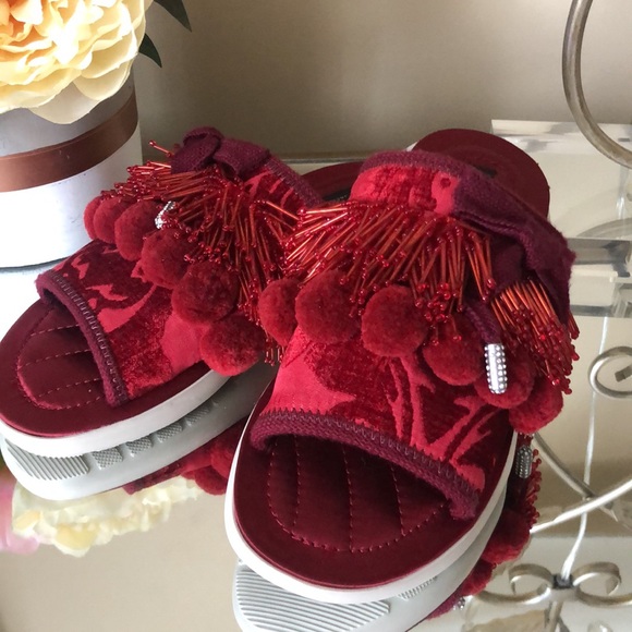 Rare MARC JACOBS Emerson Pompom Sport Sandals Slides - Picture 2 of 8